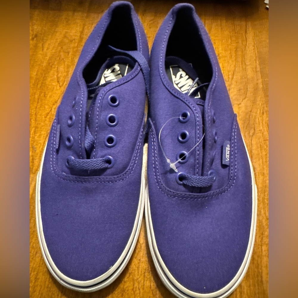 New Vans Heliotrope Parisian Night Vibrant Purple Lace-Up Shoes Sz 7.5 Womens